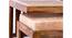 Irish Coffee Table Set - Velvet Cream (Teak Finish, Velvet Cream) by Urban Ladder - - 