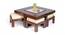 Blane Coffee Table Set - Velvet Cream (Walnut Finish, Velvet Cream) by Urban Ladder - - 