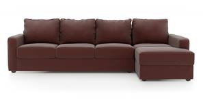 Apollo Leatherette Sectional Sofa (Burgundy)