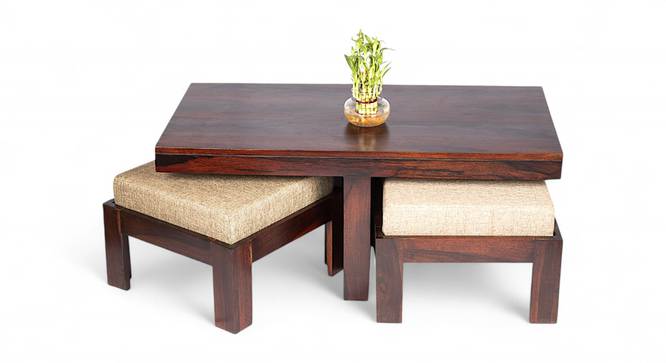 Ross Coffee Table Set - Jute Beige (Walnut Finish, Jute Beige) by Urban Ladder - - 