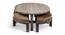 Nashville Coffee Table Set - Green Sparkle Velvet (Green Sparkle Velvet, Antique Grey Finish) by Urban Ladder - - 