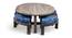 Nashville Coffee Table Set - Indigo Patchwork Kantha (Indigo Patchwork Kantha, Antique Grey Finish) by Urban Ladder - - 