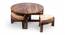 Nashville Coffee Table Set - Ivory Sparkle Velvet (Teak Finish, Ivory Sparkle Velvet) by Urban Ladder - - 