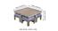 Blane Coffee Table Set - Indigo Patchwork Kantha (Indigo Patchwork Kantha, Antique Grey Finish) by Urban Ladder - - 