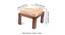 Nashville Coffee Table Set - Ivory Sparkle Velvet (Teak Finish, Ivory Sparkle Velvet) by Urban Ladder - - 