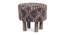 Morgan Solid Wood Pouf Stool in Black Diamond Jackard fabric (Multicoloured) by Urban Ladder - - 