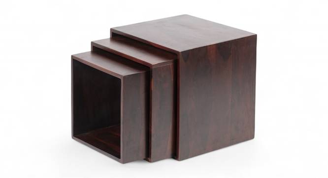 Oakara Nested Table Set of 3 (Walnut Brown) by Urban Ladder - - 