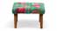 Queens Solid Wood Pouf Stool in Sea Green Fruit Print fabric (Green) by Urban Ladder - - 