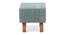 Verona Solid Wood Pouf Stool in Textured Cyan Blue Jackard fabric (Blue) by Urban Ladder - - 
