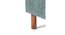 Verona Solid Wood Pouf Stool in Textured Cyan Blue Jackard fabric (Blue) by Urban Ladder - - 