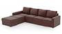 Apollo Sofa Set (Burgundy, Leatherette Sofa Material, Regular Sofa Size, Soft Cushion Type, Sectional Sofa Type, Sectional Master Sofa Component, Regular Back Type, Regular Back Height) by Urban Ladder - - 97157