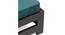 Amber Sheesham Wood Stool in Mahogany Finish & Turquoise Sea Velvet Cushion (Blue) by Urban Ladder - - 