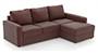 Apollo Sofa Set (Burgundy, Leatherette Sofa Material, Regular Sofa Size, Soft Cushion Type, Sectional Sofa Type, Sectional Master Sofa Component, Regular Back Type, Regular Back Height) by Urban Ladder - - 97158