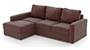 Apollo Sofa Set (Burgundy, Leatherette Sofa Material, Regular Sofa Size, Soft Cushion Type, Sectional Sofa Type, Sectional Master Sofa Component, Regular Back Type, Regular Back Height) by Urban Ladder - - 97159