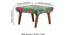 Queens Solid Wood Pouf Stool in Sea Green Fruit Print fabric (Green) by Urban Ladder - - 
