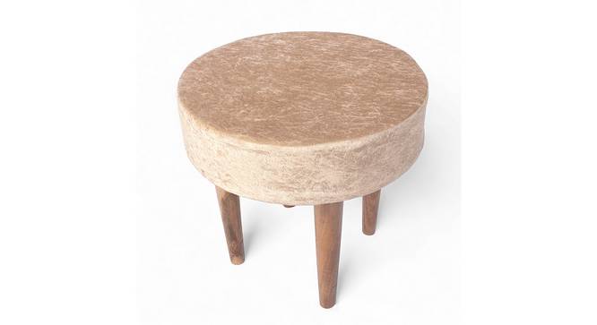 Nayla Stool (Ivory Sparkle Velvet) by Urban Ladder - - 