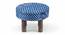 Maple Foot Stool (Indigo Patchwork Kantha) by Urban Ladder - - 