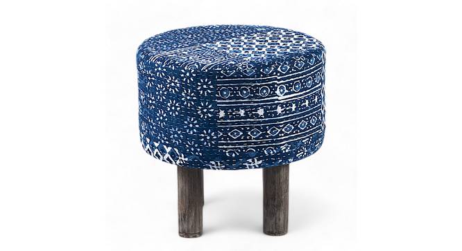 Morgan Pouffe Stool (Indigo Patchwork Kantha) by Urban Ladder - - 