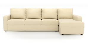 Apollo Leatherette Sectional Sofa (Cream)