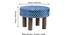 Maple Foot Stool (Indigo Patchwork Kantha) by Urban Ladder - - 