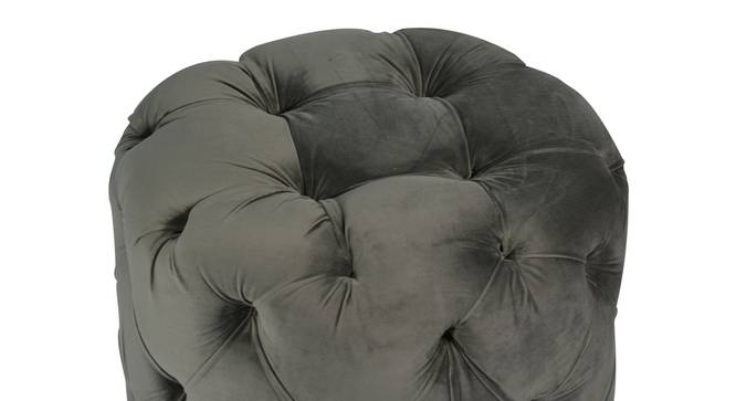 Dallas Ottoman (Grey Velvet) by Urban Ladder - - 