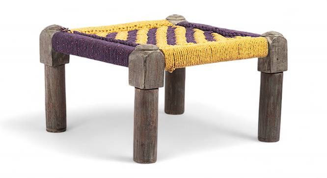Riaza Stool (Purple & Yellow) by Urban Ladder - - 
