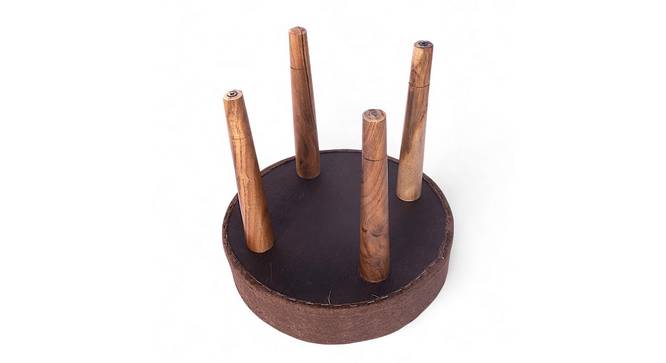 Nayla Stool (Brown Sparkle Velvet) by Urban Ladder - - 