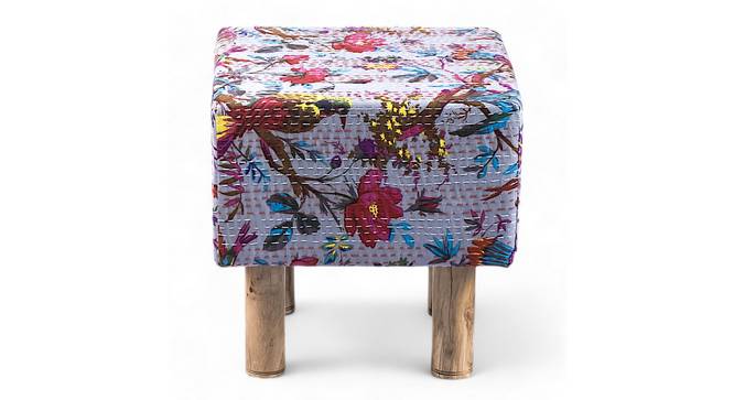 Verona Pouffe Stool (Bird Print Grey Kantha) by Urban Ladder - - 