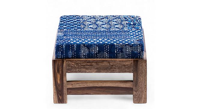 Amber Foot Stool (Indigo Patchwork Kantha) by Urban Ladder - - 