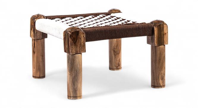 Riaza Stool (Brown & White) by Urban Ladder - - 