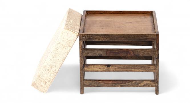 Houston Stool (Velvet Cream) by Urban Ladder - - 