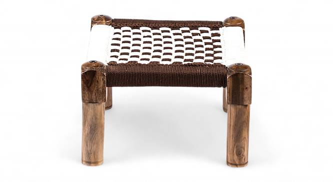 Riaza Stool (Brown & White) by Urban Ladder - - 