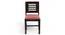 Rosslyn Sheesham Wood Set of 2 Dining Chairs in Mahogany Finish & Coral Pink Velvet Cushion Seat (Mahogany Finish, Setof 1 Set) by Urban Ladder - - 