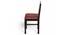 Rosslyn Sheesham Wood Set of 2 Dining Chairs in Mahogany Finish & Coral Pink Velvet Cushion Seat (Mahogany Finish, Setof 1 Set) by Urban Ladder - - 