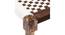 Riaza Stool (Brown & White) by Urban Ladder - - 