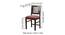 Rosslyn Sheesham Wood Set of 2 Dining Chairs in Mahogany Finish & Coral Pink Velvet Cushion Seat (Mahogany Finish, Setof 1 Set) by Urban Ladder - - 