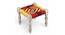 Hamilton Sheesham Wood 2 Seater Maachi Bench set with 2 Stools in Assorted Multi-Colour Chindi & Yellow Rope Canning (Lacquered Finish, Multicoloured & Yellow Rope, Bench With 2 Stools Set) by Urban Ladder - - 