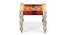 Hamilton Sheesham Wood 2 Seater Maachi Bench set with 2 Stools in Assorted Multi-Colour Chindi & Yellow Rope Canning (Lacquered Finish, Multicoloured & Yellow Rope, Bench With 2 Stools Set) by Urban Ladder - - 