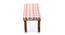 Asteria Solid Wood 2 Seater Bench in Stripe Multi Colour Jackard fabric (Red, Lacquered Finish, Bench Only Set) by Urban Ladder - - 