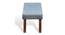 Asteria Solid Wood 2 Seater Bench in Stripe Multi Colour Jackard fabric (Blue, Lacquered Finish, Bench Only Set) by Urban Ladder - - 