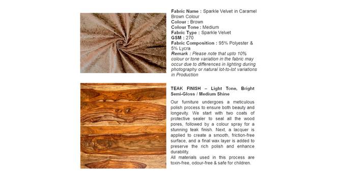 Cairo Bench - Velvet Brown (Teak Finish, Velvet Brown) by Urban Ladder - - 