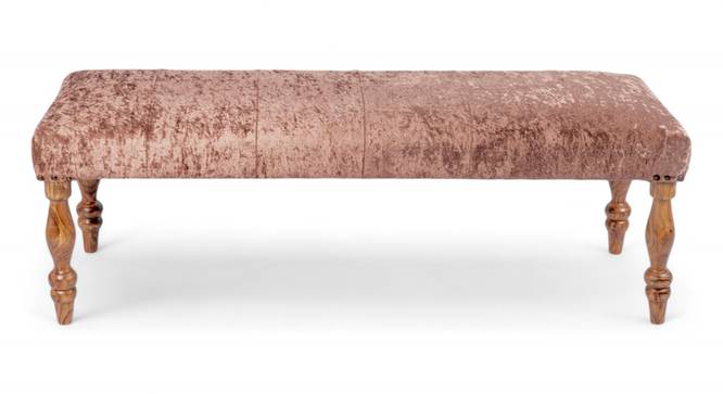 Cairo Bench - Velvet Brown (Teak Finish, Velvet Brown) by Urban Ladder - - 