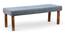 Asteria Solid Wood 2 Seater Bench in Stripe Multi Colour Jackard fabric (Blue, Lacquered Finish, Bench Only Set) by Urban Ladder - - 