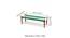 Hamilton Sheesham Wood 2 Seater Maachi Bench set with 2 Stools in Assorted Multi-Colour Chindi & Yellow Rope Canning (Green & White, Lacquered Finish, Bench Only Set) by Urban Ladder - - 