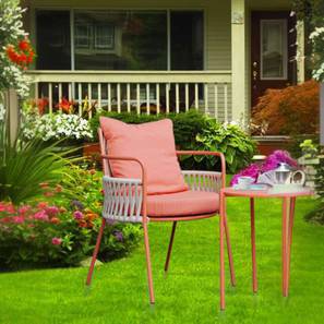 Metal Balcony Chairs Design Paola Metal Outdoor Chair in Orange Colour - Set of 1