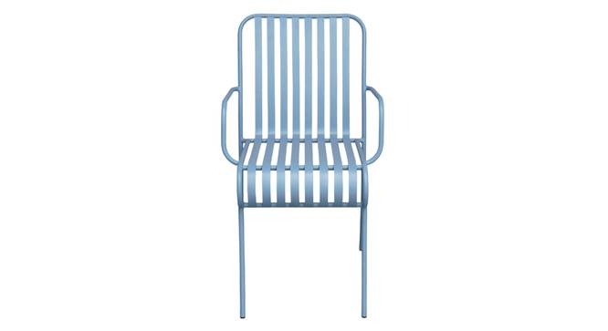 Opal Metal Outdoor Arm Chair Set of 2 (Blue) by Urban Ladder - - 