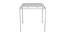 Opal Metal Four Seater Dining Table (White, Painted Finish) by Urban Ladder - - 