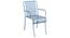 Opal Metal Four Seater Dining Table (Blue, Painted Finish) by Urban Ladder - - 