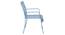 Opal Metal Four Seater Dining Table (Blue, Painted Finish) by Urban Ladder - - 