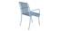 Opal Metal Four Seater Dining Table (Blue, Painted Finish) by Urban Ladder - - 